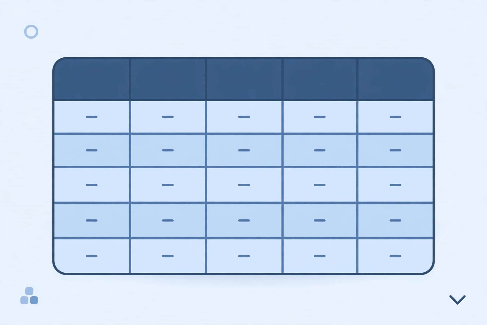 Clean Google Sheets weekly table with one header row